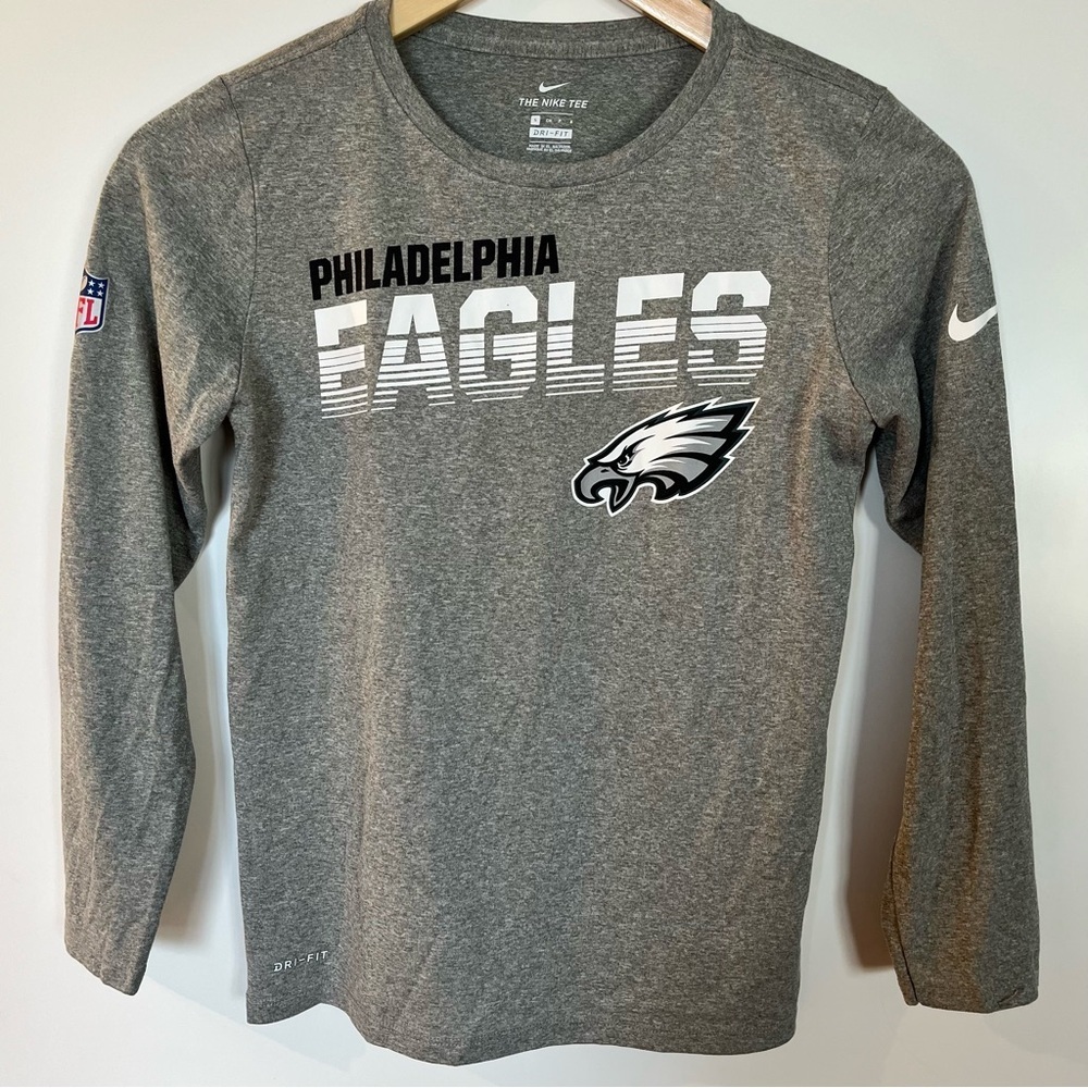 Nike Kids NFL Philadelphia Eagles Dri-Fit Long Sleeve Shirt Size S